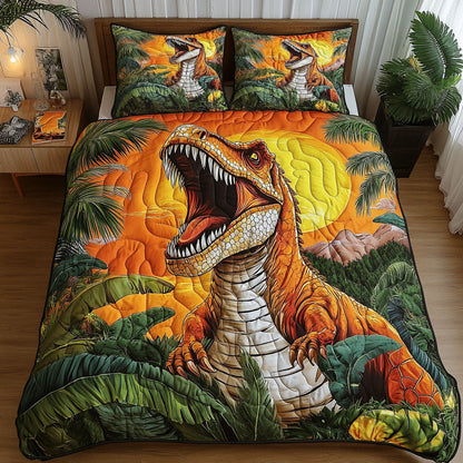 Roaring Sunset 3-Piece Quilted Bedding Set NCU0NT6921