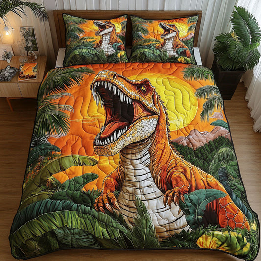 Roaring Sunset 3-Piece Quilted Bedding Set NCU0NT6921