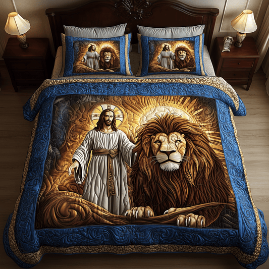 Roaring in Faith 3-Piece Quilted Bedding Set NCU0TH2387