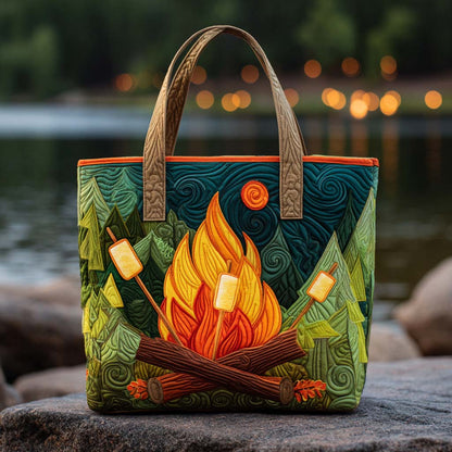 Camping Quilted Tote Bag NCU0VT233