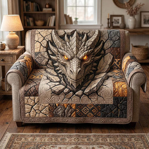 Rockburst Dragon Quilted Sofa Cover NCU0TD2583