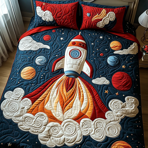 Rocket Horizon 3-Piece Quilted Bedding Set NCU0DV2676