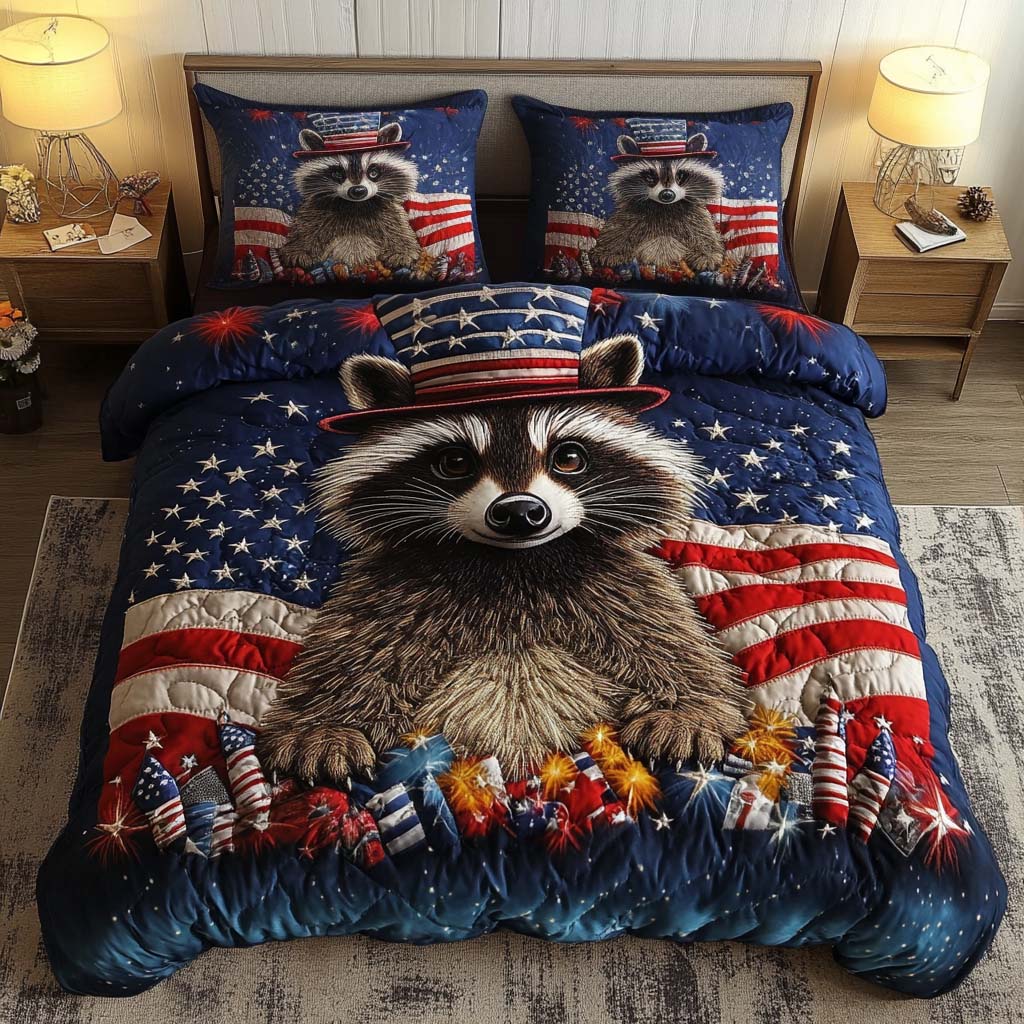 Rocket Raccoon 3-Piece Quilted Bedding Set NCU0NT7722