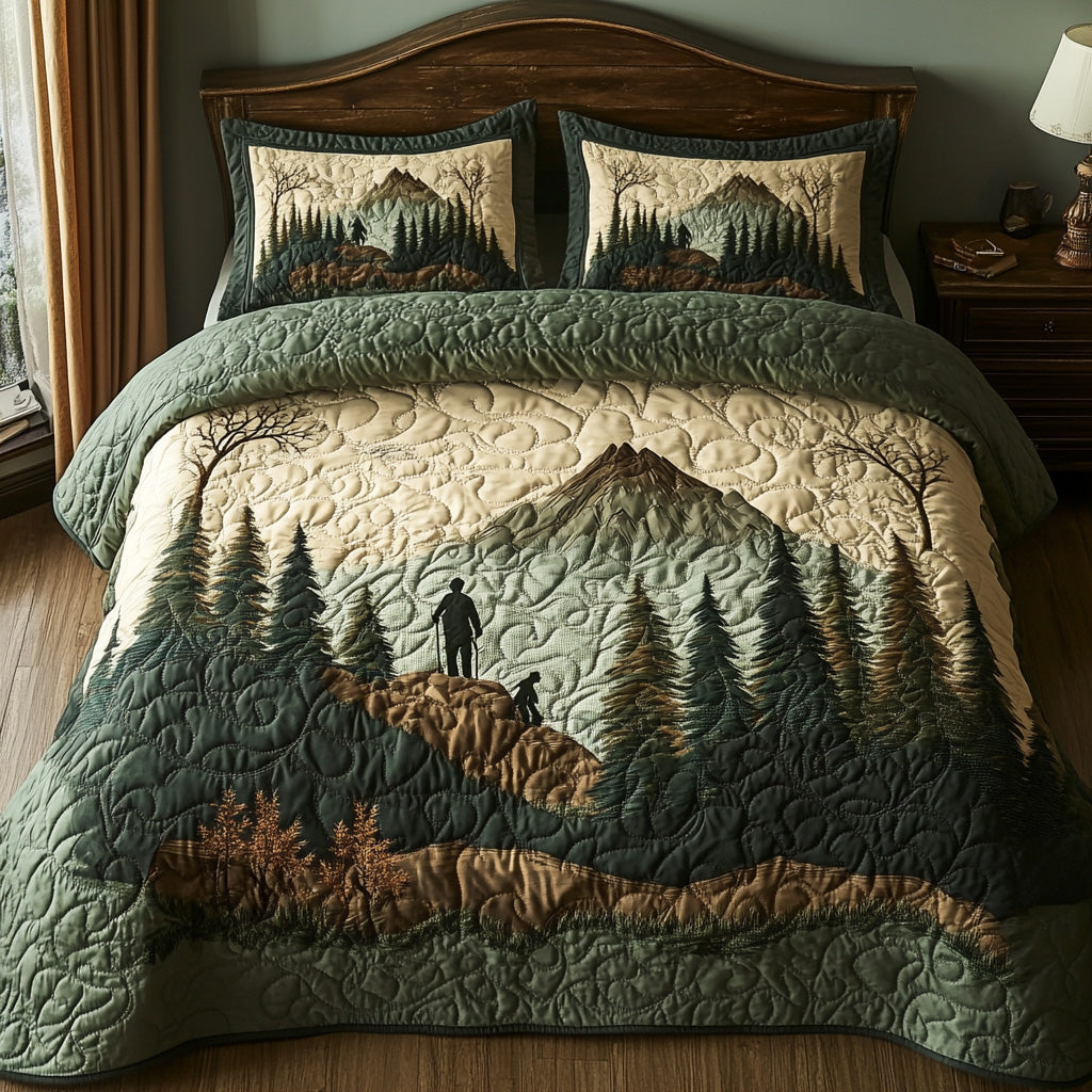 Rocky Trail 3-Piece Quilted Bedding Set NCU0DV7821