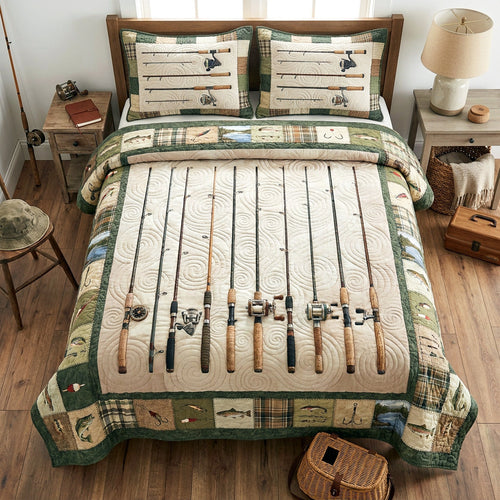 Rod Collection 3-Piece Quilted Bedding Set NCU0TV1920