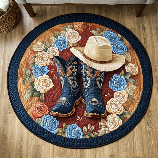 Rodeo Bloom Quilted Round Mat NCU0VH5022