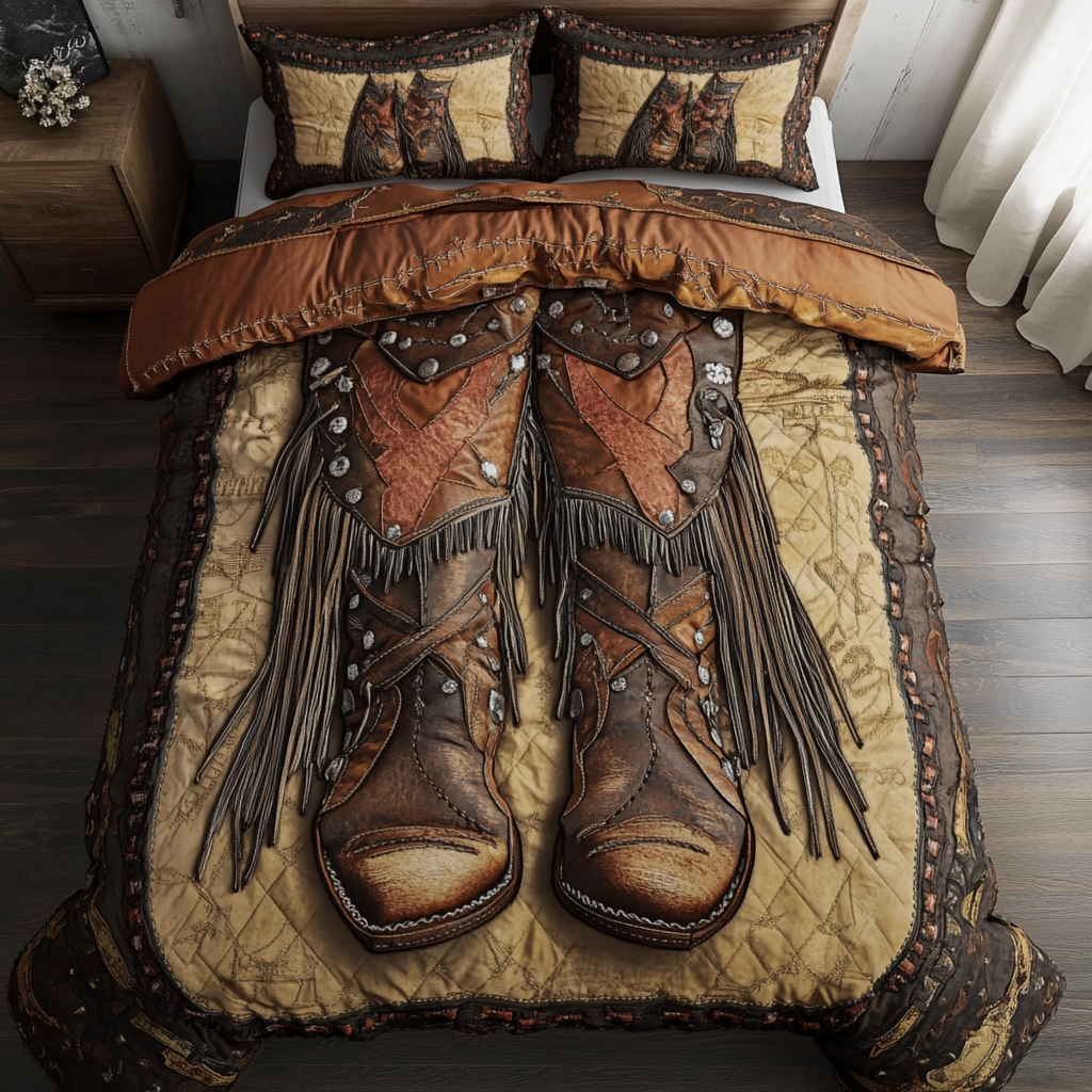 Rodeo Life 3-Piece Quilted Bedding Set NCU0DK6828