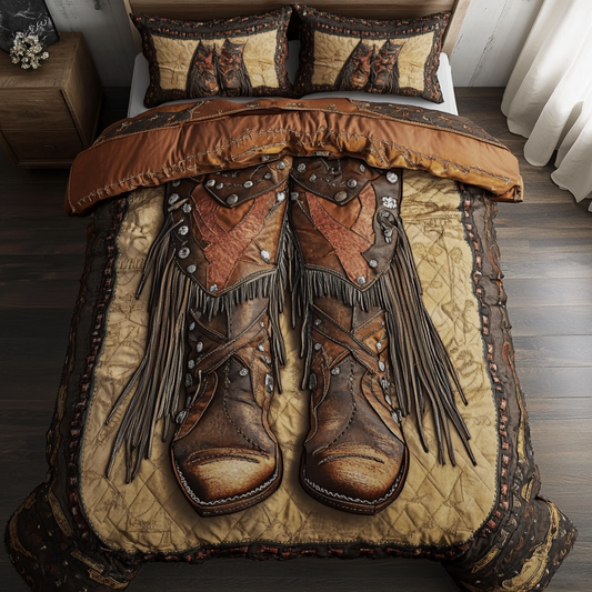 Rodeo Life 3-Piece Quilted Bedding Set NCU0DK6828