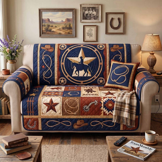Rodeo Night Quilted Sofa Cover NCU0XD2849