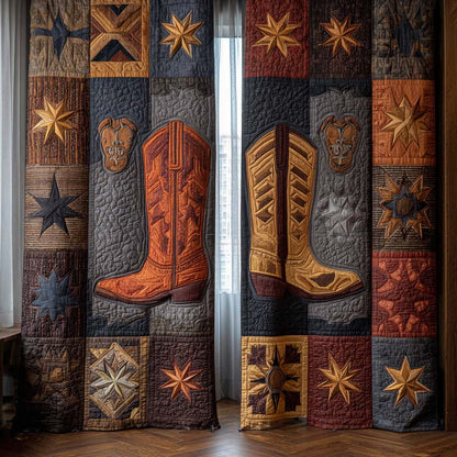 Rodeo Patch Panel Quilted Curtains NCU0XD2135