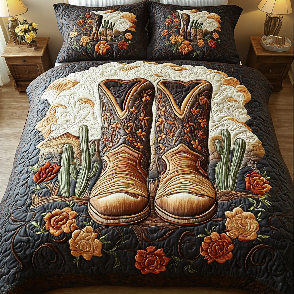 Rodeo Retreat 3-Piece Quilted Bedding Set NCU0VH3240 – Vantique