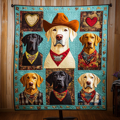 Rodeo Retriever Quilted Blanket NCU0PT2608