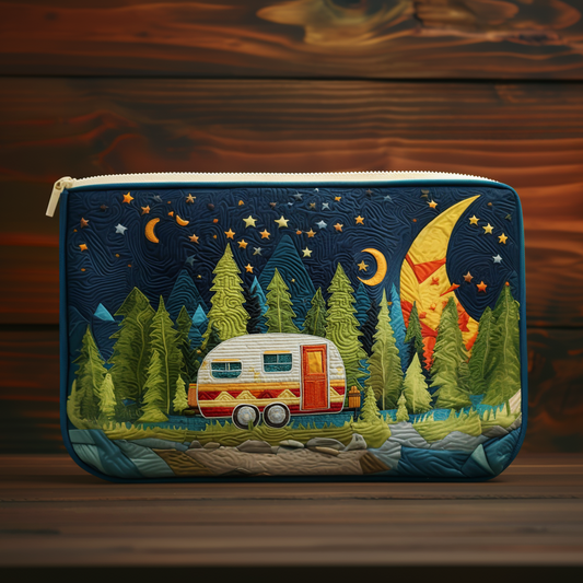 Rolling Cabin Life Quilted Zipper Pouch  NCU0NT9393