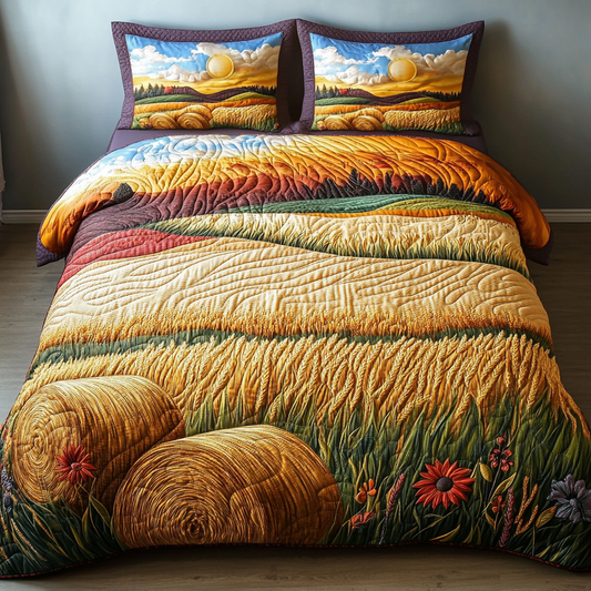 Rolling Acres 3-Piece Quilted Bedding Set NCU0DK6260