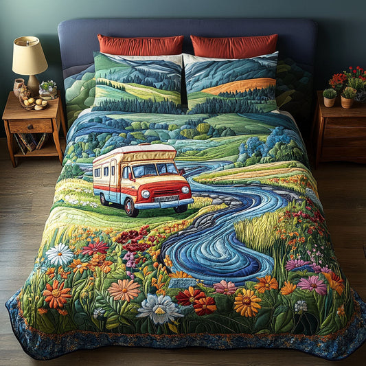 Rolling Away 3-Piece Quilted Bedding Set NCU0PT6087