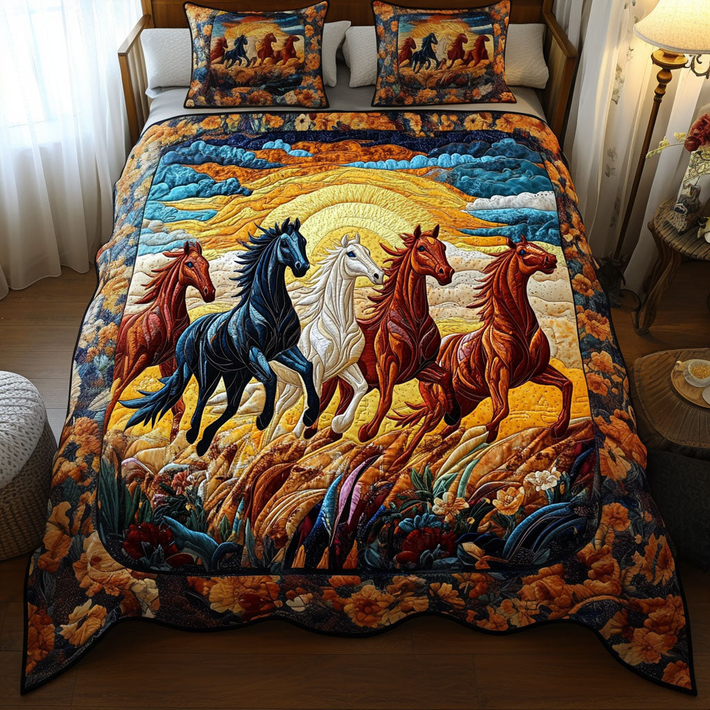 Rolling Fields 3-Piece Quilted Bedding Set NCU0NT3740
