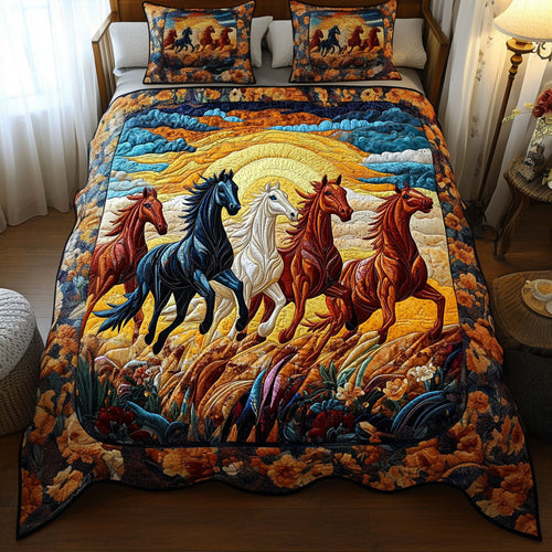 Rolling Fields 3-Piece Quilted Bedding Set NCU0NT3740