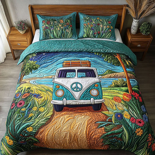 Rolling Freedom 3-Piece Quilted Bedding Set NCU0PT4389