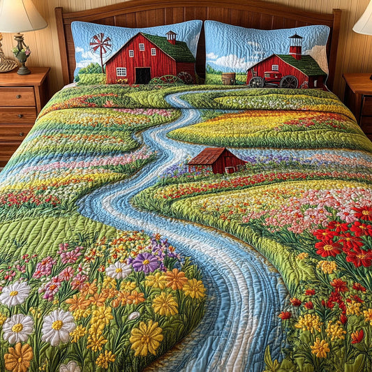 Rolling Hills 3-Piece Quilted Bedding Set NCU0PT6209