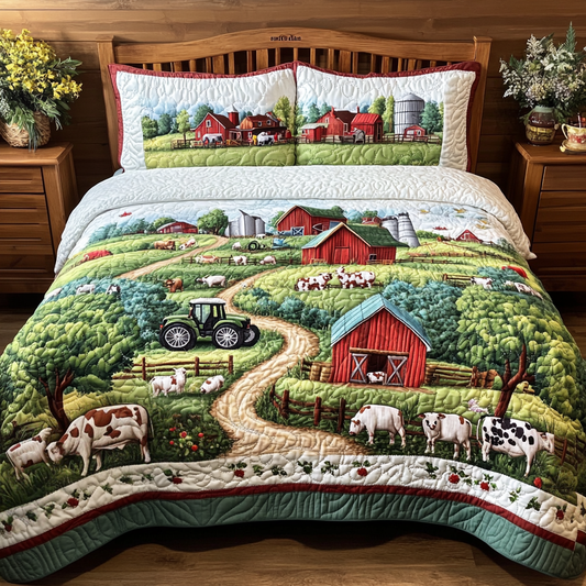 Rolling Hills 3-Piece Quilted Bedding Set NCU0VH4639