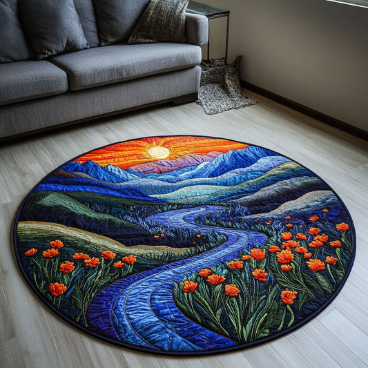 Rolling Hills Harmony Quilted Round Mat NCU0PT3521
