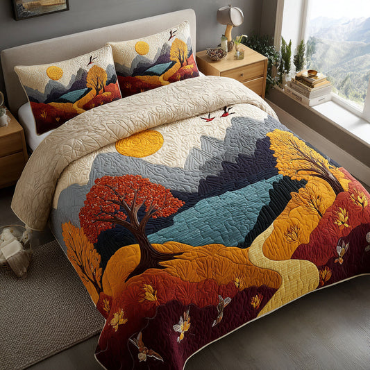 Rolling Hills Village 3-Piece Quilted Bedding Set NCU0HH111