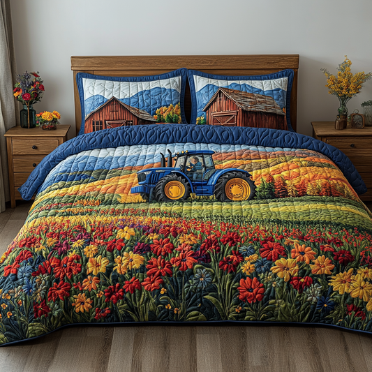 Rolling Land 3-Piece Quilted Bedding Set NCU0DV4632