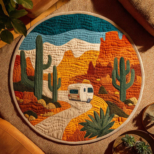 Rolling Pines Quilted Round Mat NCU0TD102