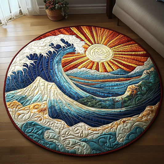 Rolling Tide Quilted Round Mat NCU0DV5744