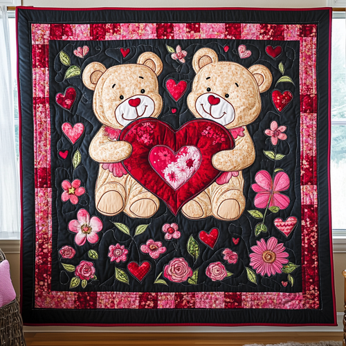 Romantic Bear Quilted Blanket NCU0TL2401