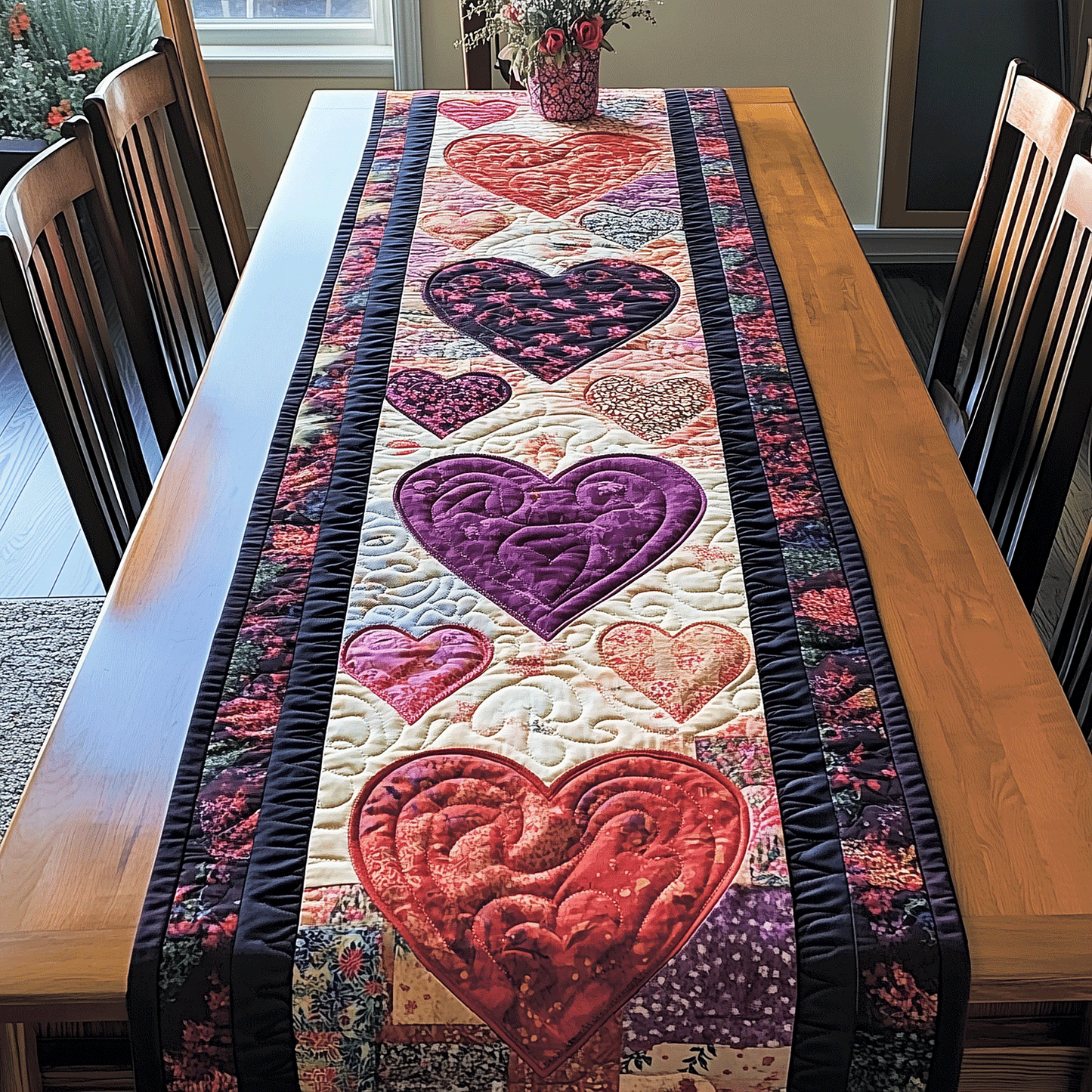 Romantic Glow Quilted Table Runner NCU0TH2536