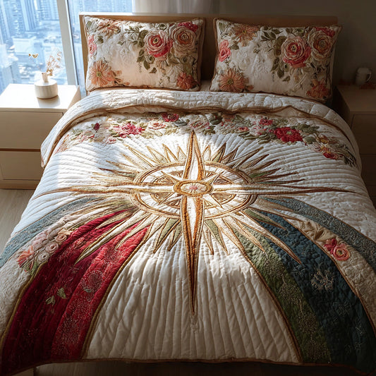 Romantic Guide 3-Piece Quilted Bedding Set NCU0DV7320