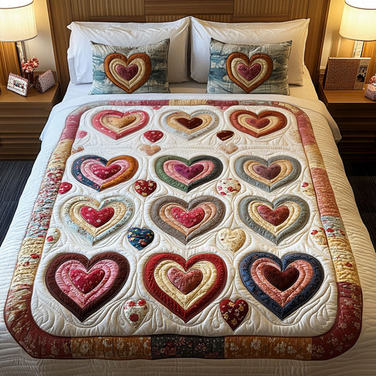 Romantic Petals 3-Piece Quilted Bedding Set NCU0NT3216