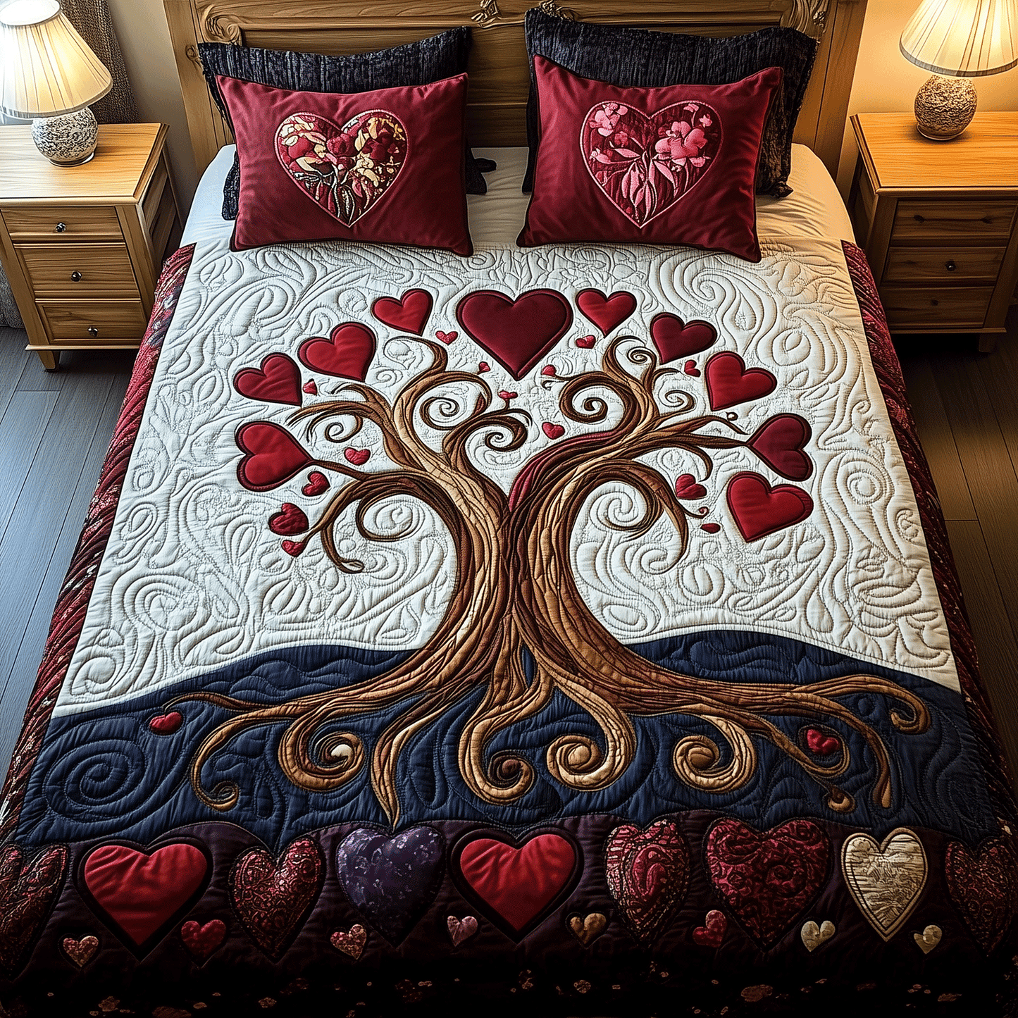 Romantic Roots 3-Piece Quilted Bedding Set NCU0TH2493