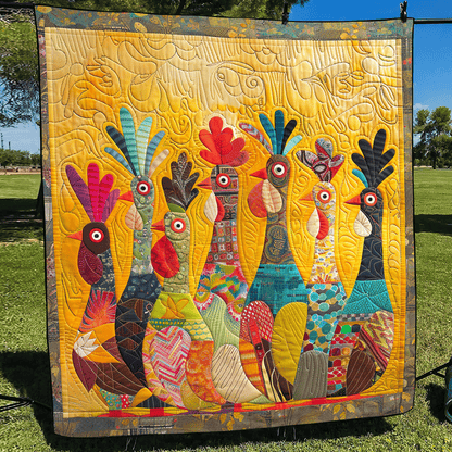 Rooster Club Art Quilt Hanging NCU0TH1569