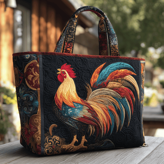 Rooster Farmstyle Quilted Tote Bag NCU0TH2827