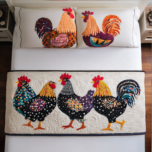 Rooster Radiance Quilted Bed Runner NCU0PT8072