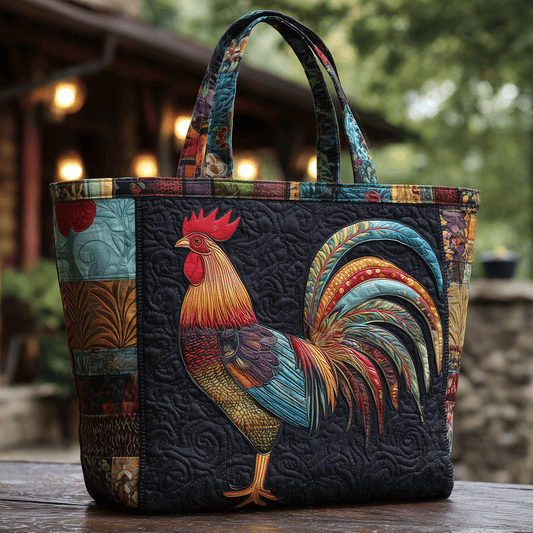 Rooster Rally Quilted Tote Bag NCU0TH2829
