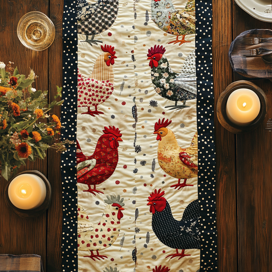 Rooster Row Quilted Table Runner NCU0VH3527