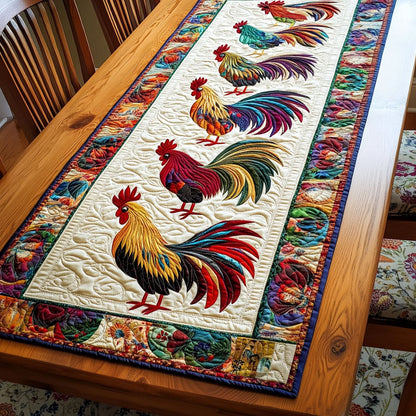 Rooster Sunrise Serenity Quilted Table Runner NCU0PT5084