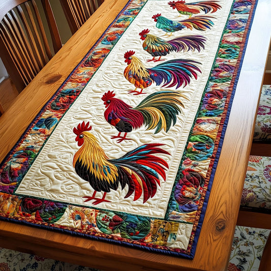 Rooster Sunrise Serenity Quilted Table Runner NCU0PT5084