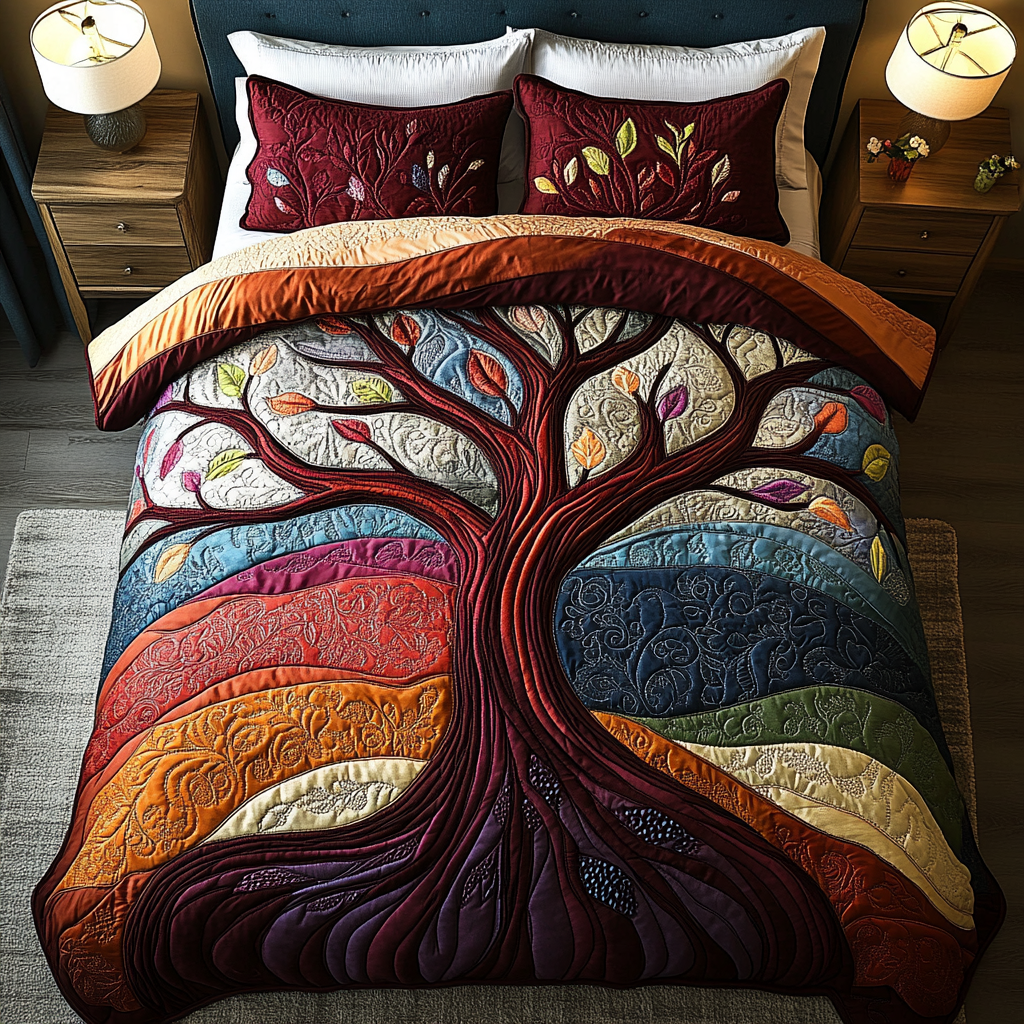 Rooted Life 3-Piece Quilted Bedding Set NCU0DK7713