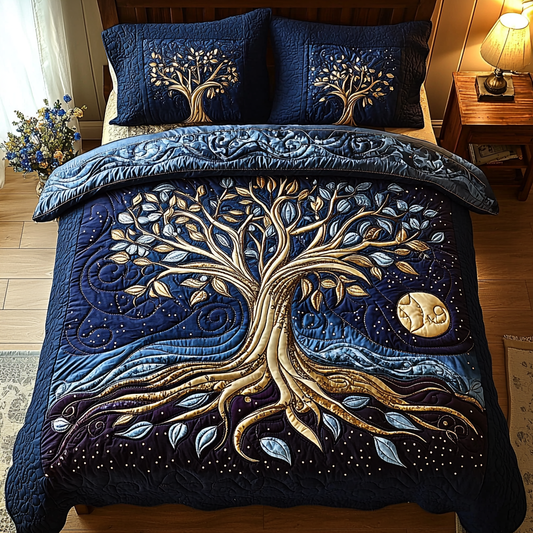 Rooted Light 3-Piece Quilted Bedding Set NCU0DV6092