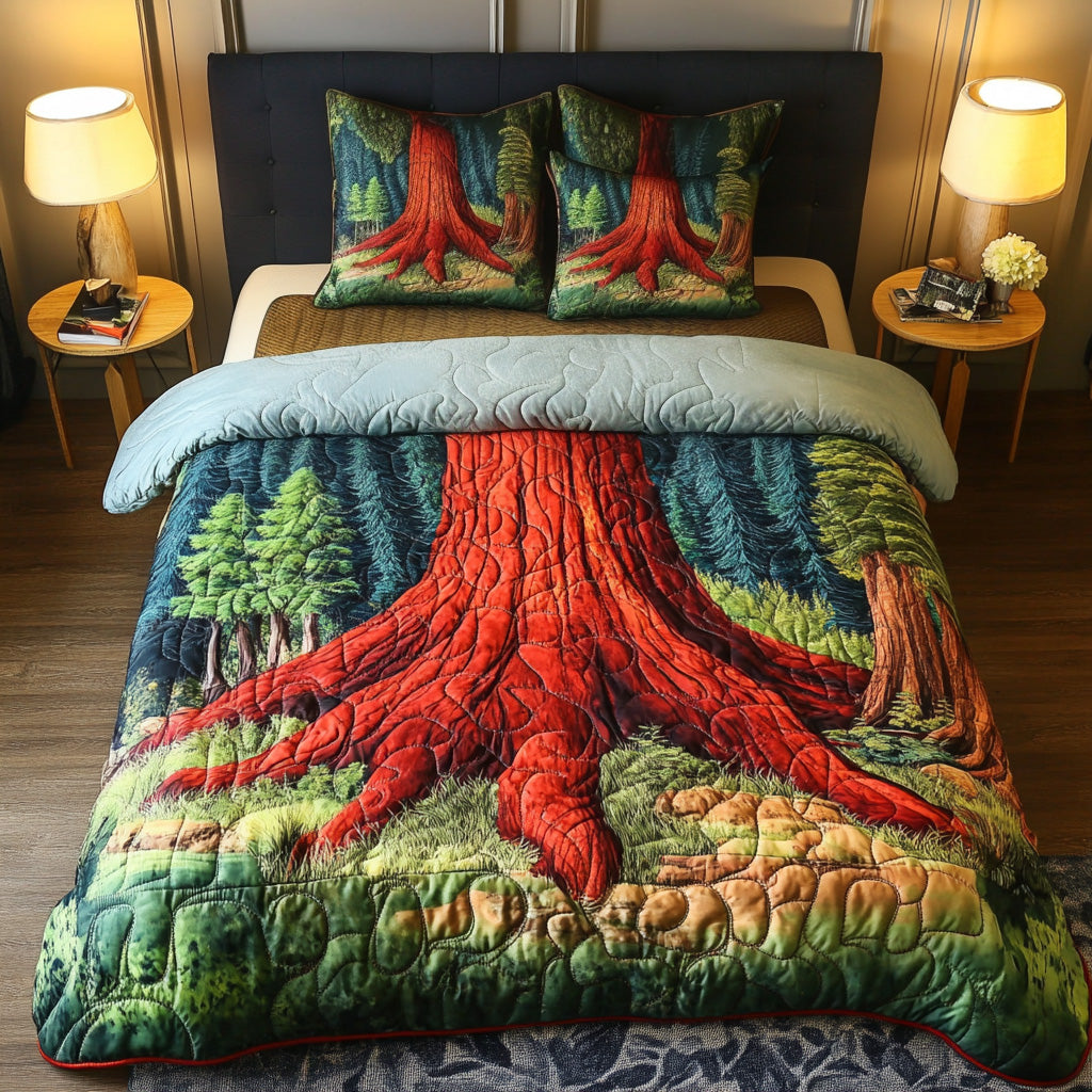 Rooted Majesty 3-Piece Quilted Bedding Set NCU0NT5698