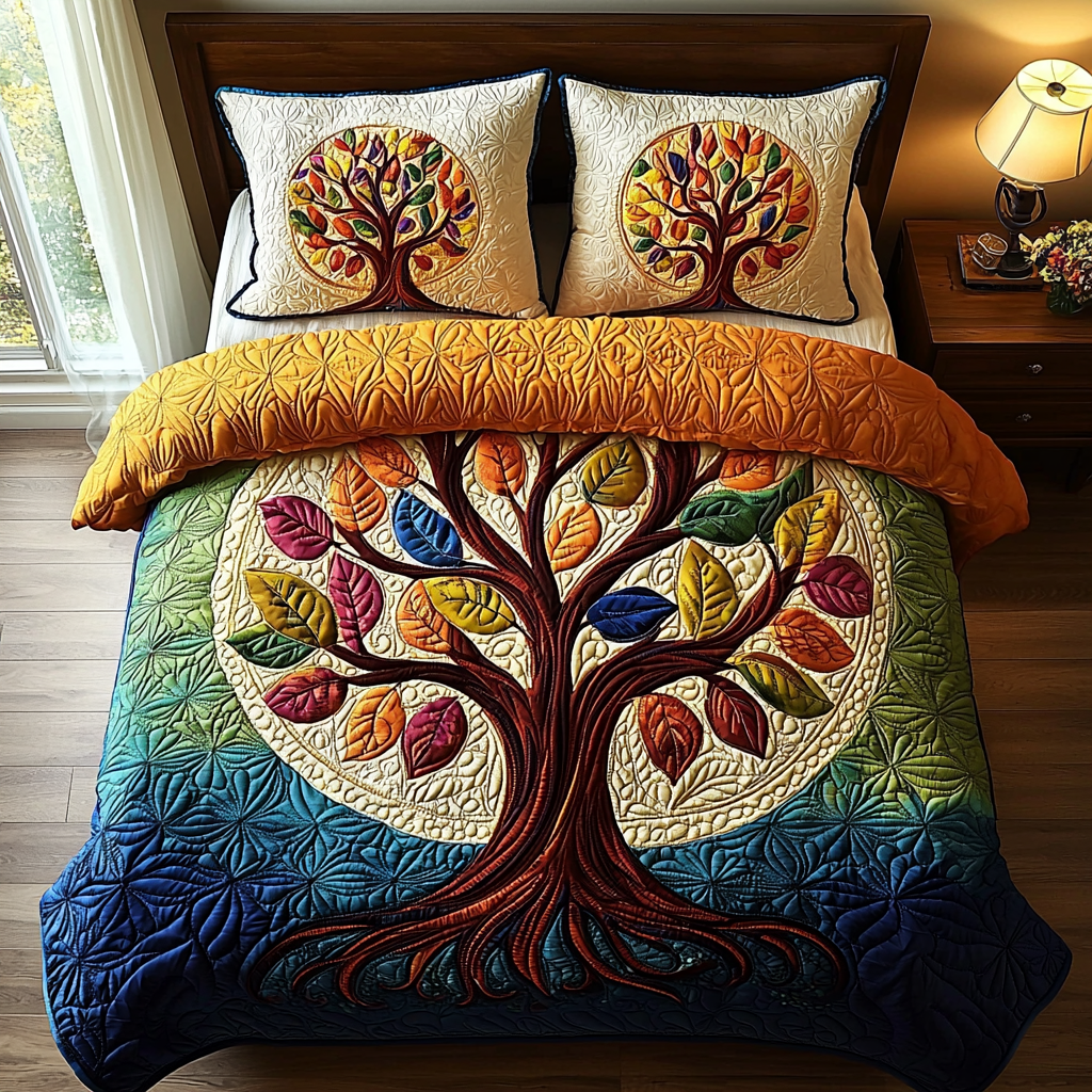 Rooted Soul 3-Piece Quilted Bedding Set NCU0DV6086