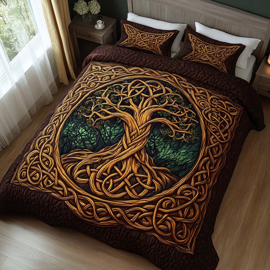 Rooted Soul 3-Piece Quilted Bedding Set NCU0NT7744