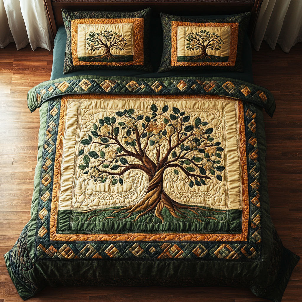 Rooted Soul 3-Piece Quilted Bedding Set NCU0TD2490