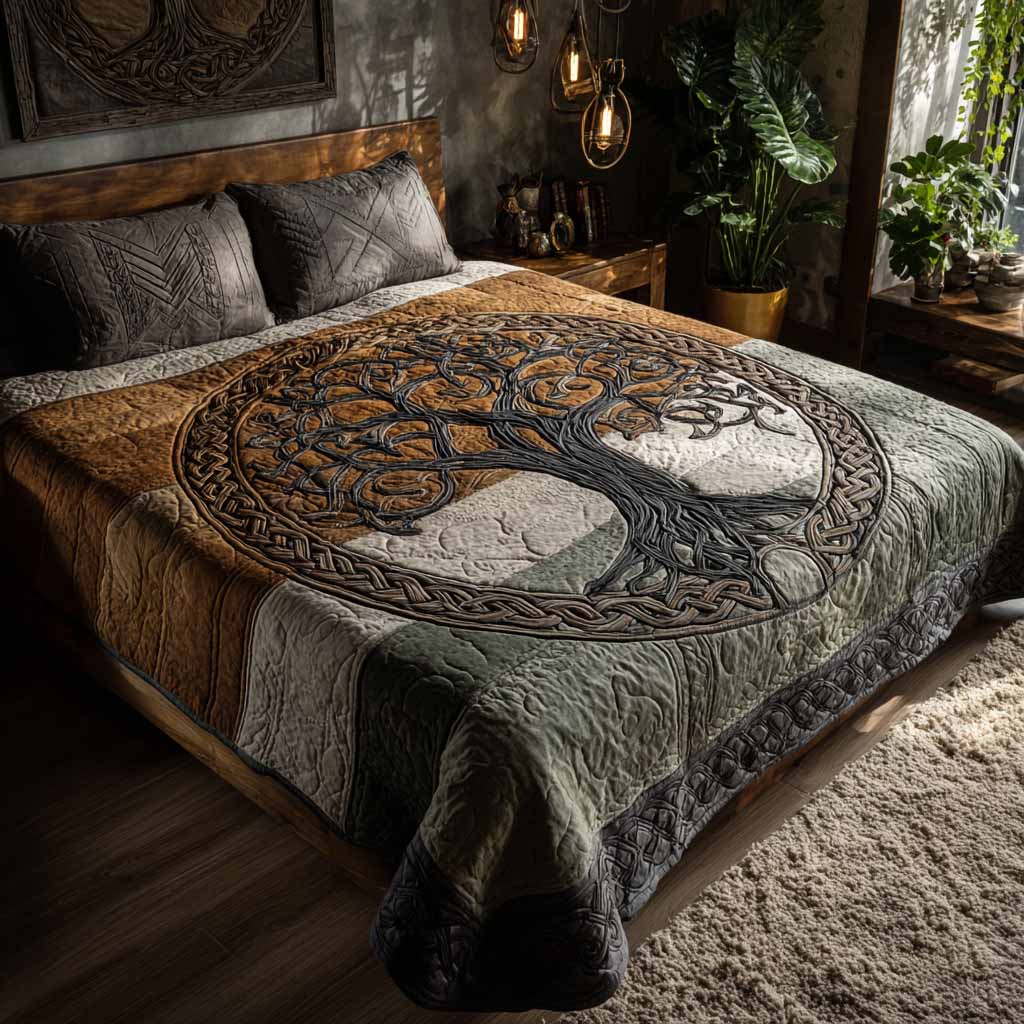 Rooted Spirit 3-Piece Quilted Bedding Set NCU0XD2396