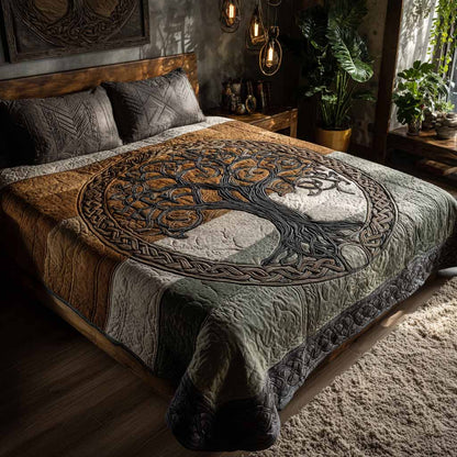 Rooted Spirit 3-Piece Quilted Bedding Set NCU0XD2396