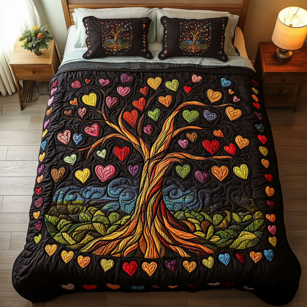 Roots of Passion 3-Piece Quilted Bedding Set NCU0NT2775